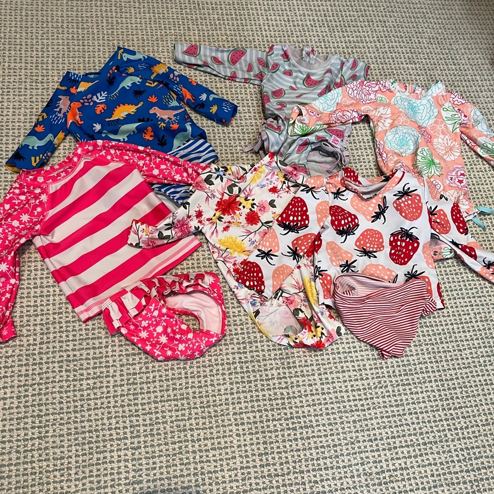 Six girls bathing suits
